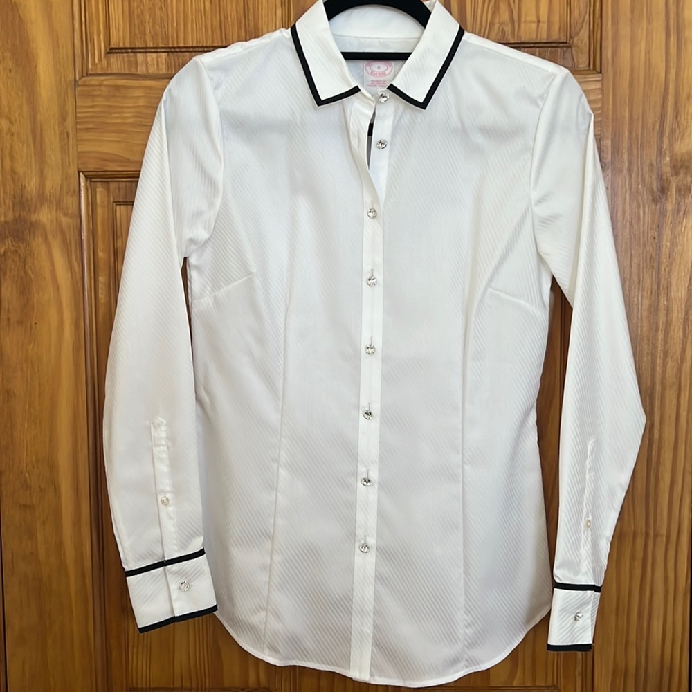 Brooks Brothers Dress Shirt with Black Piping